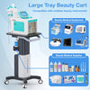 Noverlife Beauty Salon Rolling Cart, Heavy Duty Carbon Steel Esthetician Cart with Wheels Esthetician Trolley for Cavitation Machine Load 260Lbs, Mobile Facial Machine Stand for Spa Equipment Storage