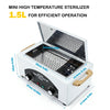High Temperature & Dry Heat Sterilizer for Metal Tools – 110V 300W 1.5L with Timer & Handle – Professional Salon Equipment for Manicure, Pedicure, Barber, Dental, Tweezer & Nail Tools