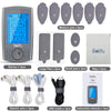Belifu Dual Channel TENS EMS Unit 24 Modes Muscle Stimulator for Pain Relief Therapy, Electronic Pulse Massager Muscle Massager with 10 Pads, Dust-Proof Drawstring Storage Bag, Fastening Cable Ties