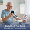 Wireless Bluetooth Blood Pressure Monitor for Home Use: Easy@Home Rechargeable BP Machine with Large Cuff, Free MyHeartPal App, One-Piece Design, Compact & Portable, iOS & Android Compatible, EBP-96B
