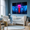 6 Pack Art Acoustic Panels Dental Health Dentist equipment clinic desk Decorative Sound Absorbing Wall Panels 72"x48" Noise Canceling Soundproof Padding Hospital Decor Clinic