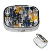 Square Round Pill Case Pirate Characters Pill Box Daily 2 Compartment Travel Pill Container for Pocket Purse Portable Medicine Cod Liver Oil Storage Box 2 Times a Day Pill Organizer