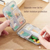 10 Compartment Small Pill Box, Travel Pill Organizer, Travel Medication Holder Dispenser Case Kit, Daily Portable Medicine Vitamin Container (Green)