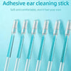 Ear Cleaner Sticky Pick, Reusable Sticky Ear Cleaner Sticks, Adhesive Earwax Removal Tools with Soft Spiral Tip, Washable Ear Cleaning Swabs with Dust Cover Case, Gentle Ear Wax Remover (1BOX-24PCS)