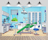 7x5ft Cartoon Operating Room Backdrop Hospital Dental Surgery Anesthesia Bed Medical Equipment Background Kids Nurse School Doctor Graduation Party Decor Photo Booth Studio Props