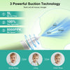 Electric Nasal Aspirator for Baby, Nose Sucker for Baby with IPX6 Waterproof, Self-Cleaning, Adjustable Nose Suction for Toddlers, Built-in Music & Light Soothing, Green