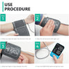 Blood Pressure Monitor Upper Arm Monitors for Home Use BP Machine with 2x120 Reading Memory Adjustable Arm Cuff 8.7"-15.7" Large Display with LED Background Light Storage Bag Light Blue