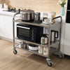VEVOR Lab Rolling Cart, 3-Shelf Stainless Steel Rolling Cart, Lab Serving Cart with Swivel Casters, Dental Utility Cart for Clinic, Lab, Hospital, Salon, 26.38"x15.55"x34.13"