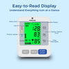 P PANACARE Blood Pressure Monitor, Upper Arm BP Machine for Home Use, 2×99 Memory, 3.4" Large Backlit Display, Adjustable Cuff (8–16 inches), Gray