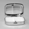 Square Round Pill Case Light Blue Pizza Slice Pill Box Daily 2 Compartment Travel Pill Container for Pocket Purse Portable Medicine Cod Liver Oil Storage Box 2 Times a Day Pill Organizer