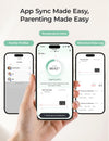 Momcozy Wearable Digital Thermometer for Baby, Medical-Grade Accurate Smart Thermometer, Instant Reads, APP Real-time Monitoring for Infants & Kids, Hypoallergenic 3M Stiker,Bluetooth, Green
