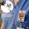 The Reader Embroidered Badge Reel Floral Book Tarot Nurse Badge Reel Kindle Bookish Smut Badge Holder with Retractable Clip for RN LPN MA Medical Worker Teacher Doctor Accessories Gifts 2 Inches