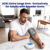 Upper Arm Blood Pressure Monitor for Home Use, Digital BP Machine Sphygmomanometer with 398 Reading Memory, Adjustable Arm Cuff 8.6"-17.7" (22-45 cm) Large LCD Display with Bluetooth Sync