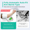 Automatic Upper Arm Blood Pressure Monitor for Home Use, One-Button Operation, with Auto-Fit Arm Barrel BP Machine Fits Multiple Arm Sizes 7.1''-16.5'' for 2 Users, Store 99 Readings