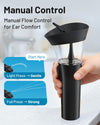 Yumika Ear Wax Removal Kit – Manual Ear Cleaner with Powerful Water Flow for Deep Clean & Soft Silicone Tip, Black