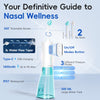 Nasal Irrigation System, Electric Sinus Rinse Machine with 30 Salt Packets, Dual Water Tank Self-Cleaning and Automatic Waste Collection, Nasal Washer for Congestion & Sinus Care (Large)