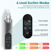 Ear Vacuum Wax Removal Tool, 6 Levels Electric Strong Suction Ear Vacuum Wax Remover, USB Charge Ear Cleaner Ear Wax Vacuum, Ear Wax Suction Remover Device for Adults and Kids (Grey)
