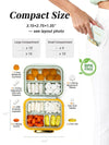 Small Pill Case Travel Pill Organizer - Moisture-Proof 7 Compartments Daily Pill Box for Purse, Pocket & Gym Bag, Secure Double Lock Medicine Vitamin Container for Supplements/Fish Oil - Sky Blue
