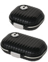 Personal Pill Organizer 2PACK- Medicine Pill Case with Medicine Tracker, Waterproof Pill Box, 7 Compartments, Foldable Design (Black& White A)