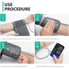 Blood Pressure Monitor Upper Arm Monitors for Home Use BP Machine with 2x120 Reading Memory Adjustable Arm Cuff 8.7"-15.7" Large Display with LED Background Light Storage Bag Light Blue