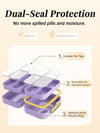 Small Pill Case Travel Pill Organizer - Moisture-Proof 7 Compartments Daily Pill Box for Purse, Pocket & Gym Bag, Secure Double Lock Medicine Vitamin Container for Supplements/Fish Oil - Sky Blue