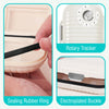 Personal Pill Organizer 2PACK- Medicine Pill Case with Medicine Tracker, Waterproof Pill Box, 7 Compartments, Foldable Design (Black& White A)