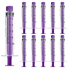 60ml Syringe with Cap, 60cc Plastic Syringes for Liquid, Feeding, Individually Wrapped 10 Pack