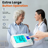 Upper Arm Blood Pressure Monitor with Wide Range Cuff 8.7"-16.5", 4" Large Backlit Display Automatic BP Machine, Dual-User 2×90 Memory Accurate Tensiometro Digital for Home Use with Storage Bag