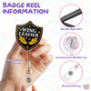 Wing Leader Badge Reel Bookish Dragon Romantasy Fantasy Books Book Lover Readers Badge Holder with Retractable Clip for RN LPN MA Medical Worker Teacher Doctor Accessories Gifts 2 Inches
