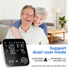Smart Blood Pressure Monitor with Bluetooth, Automatic Upper Arm BP Machine for Home Use, Large Cuff (8.7”-16.5”), 2x120 Memory, Backlit LED Display, Storage Bag Included, Black