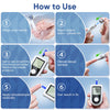 Riroga Blood Glucose Monitor Kit with 100 Glucometer Strips, 100 Lancets, 1 Blood Sugar Monitor,Blood Sugar Test Kit for Home Use,Travel Case for Blood Glucose Monitor Kit,Lancing Device, No Coding