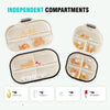 Personal Pill Organizer 2PACK- Medicine Pill Case with Medicine Tracker, Waterproof Pill Box, 7 Compartments, Foldable Design (Black& White A)