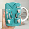 Dental Coffee Mug Featuring Dental Equipment Designs, Personalized Custom Coffee Mug, Gift For Dentists, Dentist Gifts For Men Women, Graduation Gifts For Dental Students (TR)