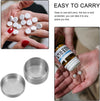 Mini Stainless Steel Waterproof Pill Organizer Small Portable Medicine Storage Box with Lid Travel Pocket Container for Daily Use