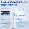 Nasal Irrigation System, Electric Sinus Rinse Machine with 30 Salt Packets, Dual Water Tank Self-Cleaning and Automatic Waste Collection, Nasal Washer for Congestion & Sinus Care (Large)