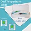 Amplim Non-Contact Forehead Thermometer & Case for Adults, Kids, Baby, FDA Cleared, Medical Grade, Touchless Infrared, 1-Sec Reading, Fever Alarm, Memory Recall, Quiet Mode, White