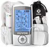 AUVON Rechargeable TENS Unit Muscle Stimulator, 24 Modes 4th Gen TENS Machine with 8pcs 2"x2" Premium Electrode Pads for Pain Relief