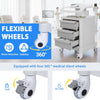 Generic Mobile Ultrasound Trolley Cart 110LBS Load Equipment Organizer Trolley with 3 Drawers 4 Wheels for Hospital Dental Office