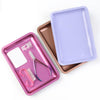 Practical Stainless Steel Manicure Equipment Tray Dental Tray False Nails Dish Tools Storage for Nails Accessories Beauty Tool Container