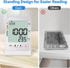 FDK Blood Pressure Monitors for Home Use Upper Arm Cuff Machine, Automatic Digital Bp Monitor Accurate with Storage Large Cuff 14.2" – 18.9" 2 Users Memory Stand Clock