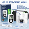 Riroga Blood Glucose Monitor Kit with 100 Glucometer Strips, 100 Lancets, 1 Blood Sugar Monitor,Blood Sugar Test Kit for Home Use,Travel Case for Blood Glucose Monitor Kit,Lancing Device, No Coding