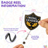 Wing Leader Badge Reel Bookish Dragon Romantasy Fantasy Books Book Lover Readers Badge Holder with Retractable Clip for RN LPN MA Medical Worker Teacher Doctor Accessories Gifts 2 Inches