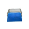 Frimen Stainless Steel Medical Basket with Dual Handles and Silicone Mat Sterilization Tray Surgical Instrument (400mm*300mm*70mm)