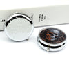 Cool Skull Graphics Pill Organizer Round Pill Box Small Pill Case with 3 Compartment Travel Pill Container Portable Medicine Box Metal Medicine Organizer Medication Holder