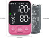 Blood Pressure Monitor Upper Arm Monitors for Home Use BP Machine with 2x120 Reading Memory Adjustable Arm Cuff 8.7"-15.7" Large Display with LED Background Light Storage Bag Pink