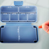 Housoutil Multi-Grid Medicine Case Large Portable Pill Organizer Detachable Wear-Resistant Storage Box for Travel and Daily Household Medication Management