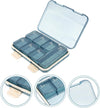 DOITOOL Portable Pill Organizer Case Weekly Medicine Storage Box Small Travel Pill Container with Lid Blue Compact Mobile Medication Holder for Daily Use