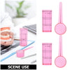 2 Sets Dental Graduated Cup, Measuring Spoon - Laboratory Mixing Cup Pot for Alginate Plaster Material Medical Bowls - Alginate Mixing Equipment Pink
