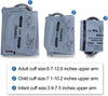 CONTEC Fully Automatic Blood Pressure Monitor Upper Arm Cuff 3 Mode 3 Cuffs Electronic Sphygmomanometer 300 Sets Memory