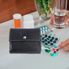 Housoutil 28-Compartment Weekly Pill Organizer Medicine Case with Portable Bag for Daily and Travel Use, TSA-Approved Small Pill Box for One Week Medication Storage